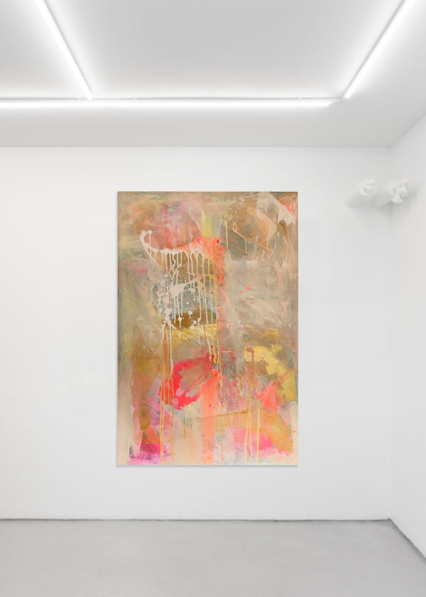 Abstract painting in a white cube